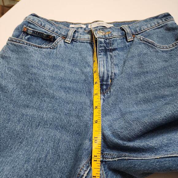 MNG Mango Womens Newmom Comfort High Rise Jeans Size 6 Medium Blue Denim Wash - Picture 10 of 12